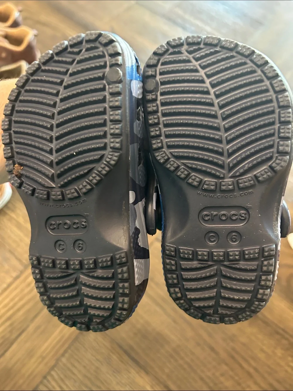 CROCS Kids Clog in Blue and Gray Camo